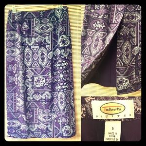 Talbots Petites Silk Straight Skirt